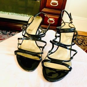 Nine West Black Strappy Sandals
